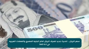 سعر الريال.. تحديث جديد لصرف الريال أمام الجنيه المصري والعملات العربية في 2-3-1447